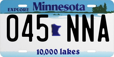 MN license plate 045NNA
