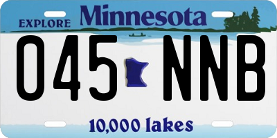 MN license plate 045NNB