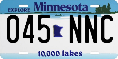 MN license plate 045NNC