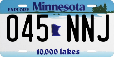 MN license plate 045NNJ