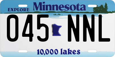 MN license plate 045NNL