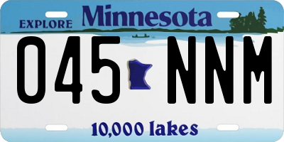 MN license plate 045NNM