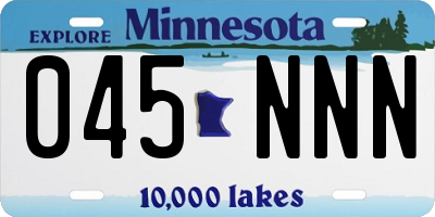 MN license plate 045NNN