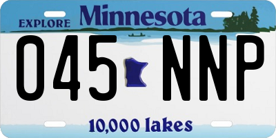 MN license plate 045NNP