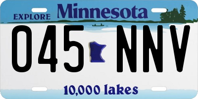 MN license plate 045NNV