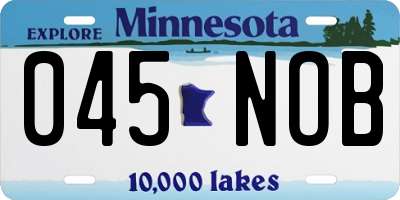 MN license plate 045NOB