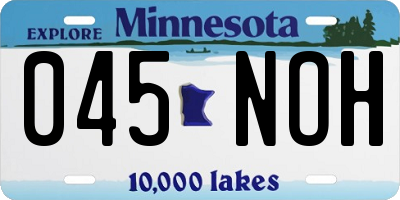MN license plate 045NOH
