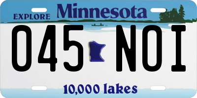 MN license plate 045NOI