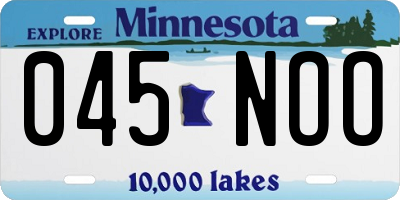 MN license plate 045NOO