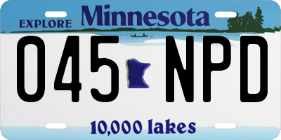 MN license plate 045NPD