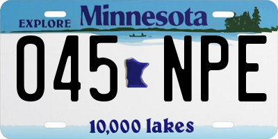 MN license plate 045NPE