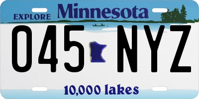MN license plate 045NYZ