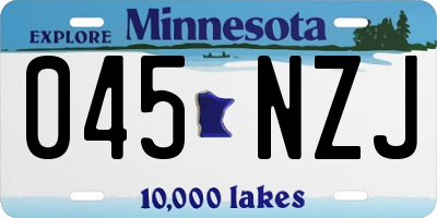 MN license plate 045NZJ