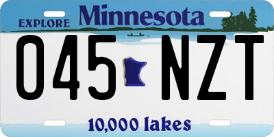 MN license plate 045NZT