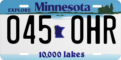 MN license plate 045OHR