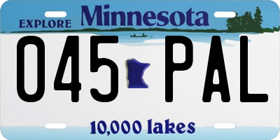 MN license plate 045PAL