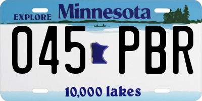 MN license plate 045PBR