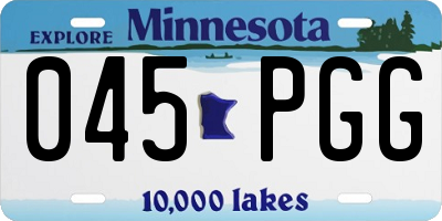 MN license plate 045PGG