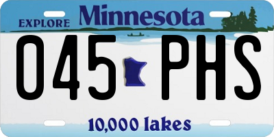 MN license plate 045PHS