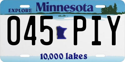 MN license plate 045PIY