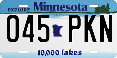 MN license plate 045PKN