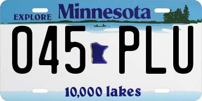 MN license plate 045PLU