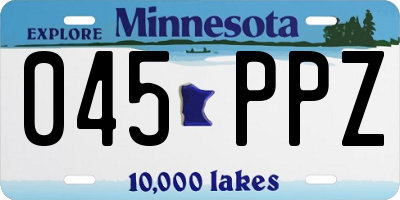 MN license plate 045PPZ