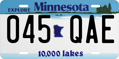 MN license plate 045QAE