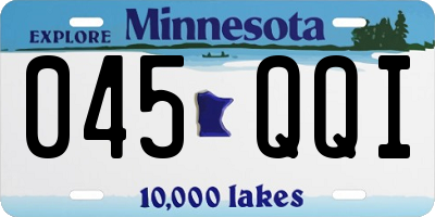 MN license plate 045QQI