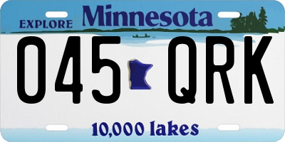 MN license plate 045QRK