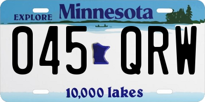 MN license plate 045QRW