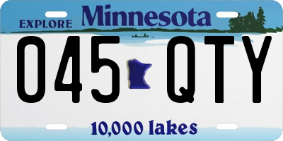 MN license plate 045QTY