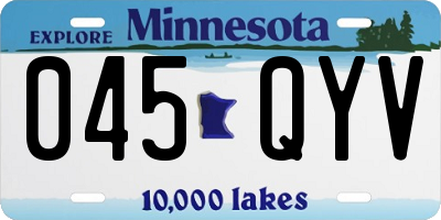 MN license plate 045QYV