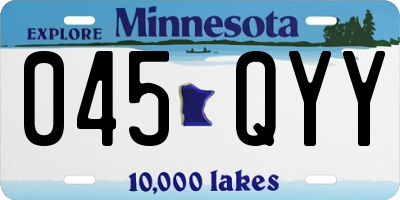 MN license plate 045QYY