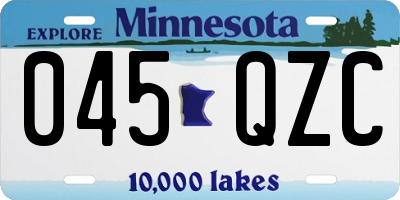 MN license plate 045QZC