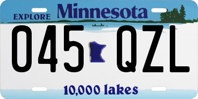 MN license plate 045QZL