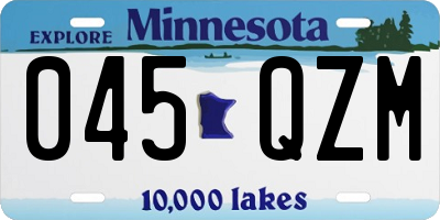 MN license plate 045QZM