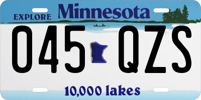 MN license plate 045QZS