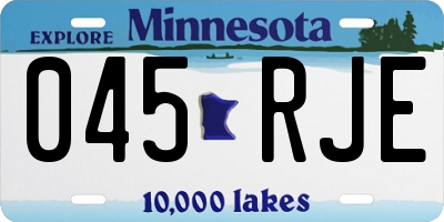 MN license plate 045RJE