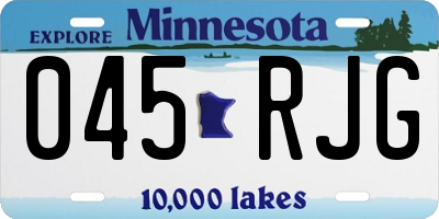 MN license plate 045RJG