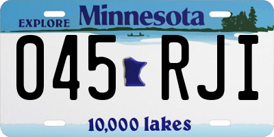 MN license plate 045RJI