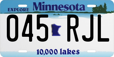 MN license plate 045RJL