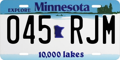 MN license plate 045RJM