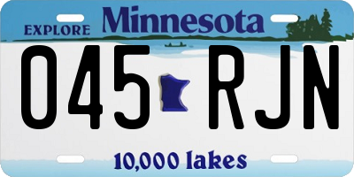 MN license plate 045RJN