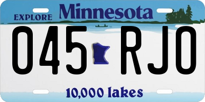 MN license plate 045RJO