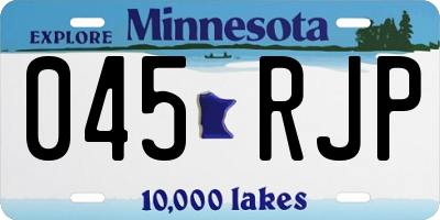 MN license plate 045RJP