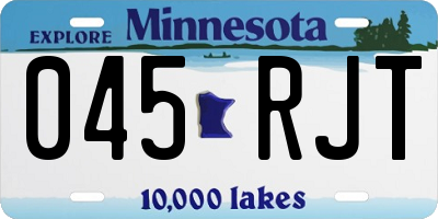 MN license plate 045RJT