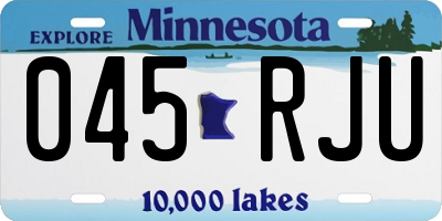 MN license plate 045RJU
