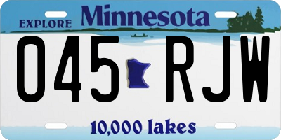 MN license plate 045RJW