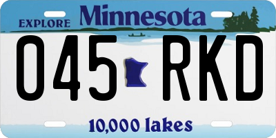 MN license plate 045RKD